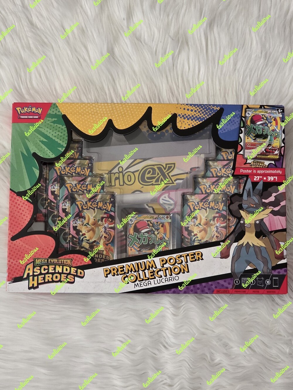 POKÉMON TCG: ASCENDED HEROES MEGA LUCARIO PREMIUM POSTER COLLECTION